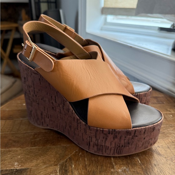 Tony Bianco Vogue Leather Platform Cork Sandals 8 - Picture 9 of 13